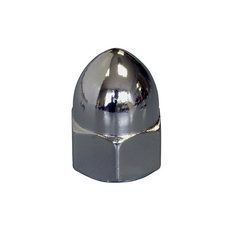 The Hillman Group 943045 Chrome SAE Acorn Nut, 1/4-28-Inch, 3-Pack
