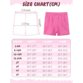 YERIOK 3 Pack Cotton Baby Girls Shorts Toddler Biker Shorts Girls Bike Shorts Cartwheel Under Shorts for Baby Girl Clothes Mixed Color A 4T