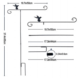 IBLUED Garden Flag Stand Holder, Premium Yard Flag Pole with American Flag, Weather-Proof Metal Powder-Coated Flagpole for Garden Flag,Outdoor Garden Decor Decoration (Hummingbird)