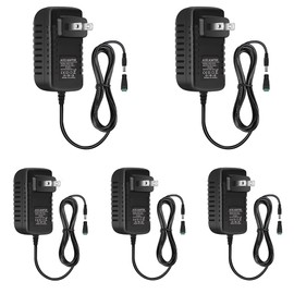 12V LED Power Supply, 12 Voltage 1A 12W Rubber Shell Wall Plug Power Supply with 5.5/2.1mm DC Female Barrel Connector for LED Strip Lights, 100-240V AC to 12 Volt DC Transformer Driver, 5 Pack