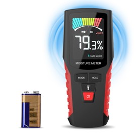Cuteefun Pinless Moisture Meter with LCD Color Display, Non-Destructive Wood Moisture Tester, Water Leak Detector for Walls with Sound Alarm, Humidity Tester for Firewood, Masonry, Concrete, Floor