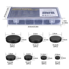 Rubber Bushing Gasket Grommets Cable Grommets Rubber Double Sided Wire Guard Protection Protects Work, Wire Holes, DIY Repair Tools, 200 Pieces