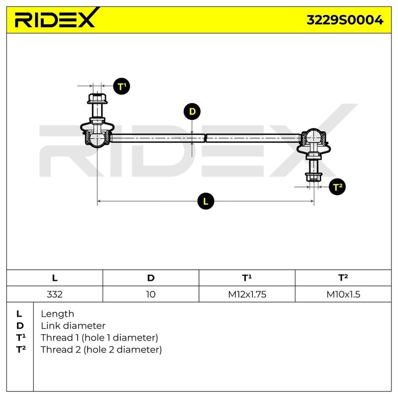 RIDEX Coupling rod suspension support front on both sides