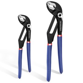 WORKPRO 2-Piece Set of 2 Adjustable Power Strip Pliers 200 and 250 mm
