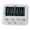YNAC LT091W Linksy Digital Timer with Clock Count-Up, Countdown, White