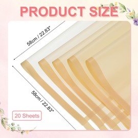 PATIKIL 20 Sheets Flower Wrapping Paper, Frosted Waterproof Bouquet Wrapping Paper Florist Supplies Packaging Paper for DIY Crafts Wedding Birthday Gift, Cowhide