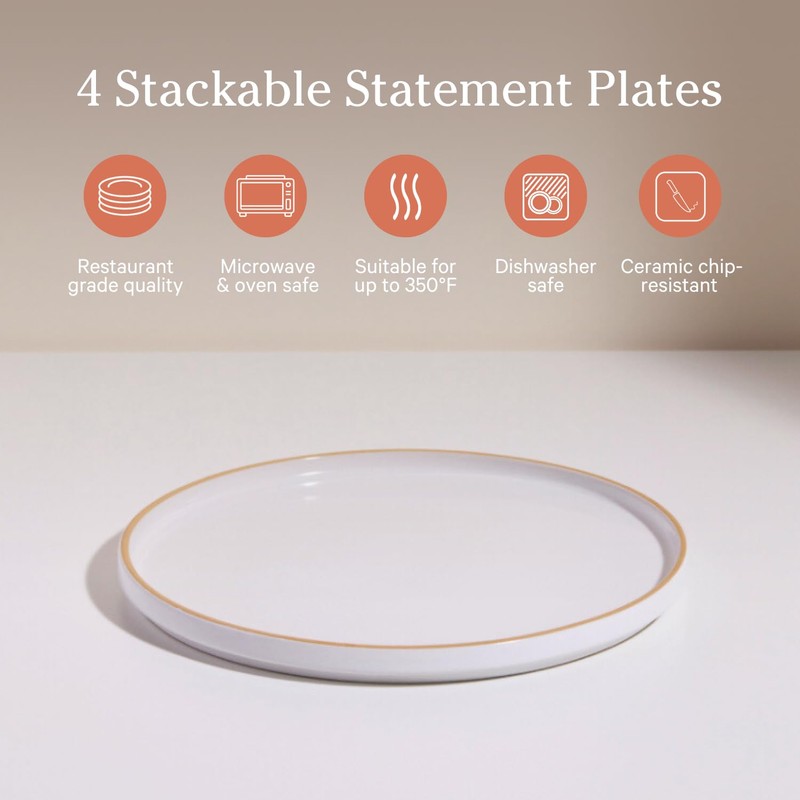 Our Place Dinner Plates - Set of Four 10.5” Handcrafted