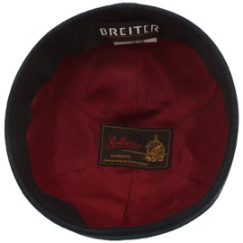 Bullani Summer Docker Cap 100% Linen Sailor Hat Made in Germany - Comfortable & Skin-friendly Customisable - Black , size: 63