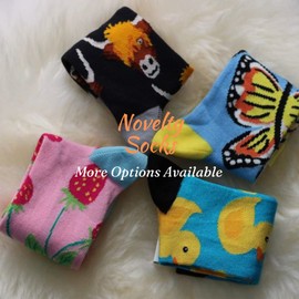 Sock Therapy Womens Novelty Socks Funky Pattern Colorful Fun Dress Socks Smart Design Animal Print Comfortable Breathable Socks Non Slip Great Gift - Foxes