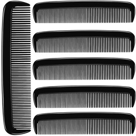 LUXXII (6 Pack) 5" Pocket Hair Comb Beard & Mustache Combs for Men's Hair Beard Mustache and Sideburns