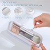Sanwuta 6 Pcs Clear Hard Zipper Case Hard Plastic Zipper