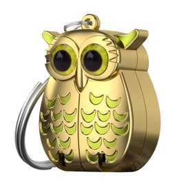 Foldable Mini Nail Clippers with Keychain, Portable Stainless Steel Ow Nail Trimmer, Nail Art Trim Fingernail Styling Tools, Car Key Wallet Clip Backpack Decoration (Gold-Yellow)