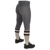 CHAMPRO Girls' Knicker Style Low-Rise Softball Pants, Graphite, Medium