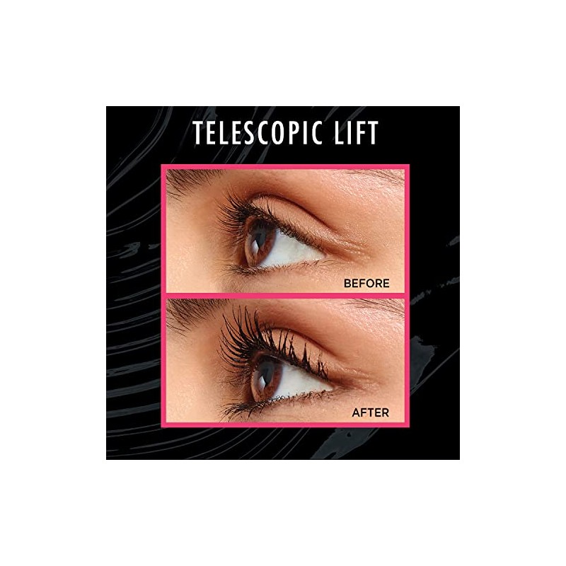 L'Oreal Paris Mascara de pestañas Telescopic Lift Lavable, Negro, 10