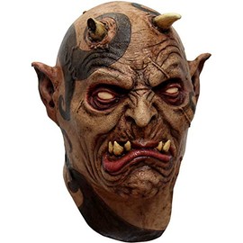Ghoulish Productions Devil's Ink, Máscara de Miedo de Demonio del Inframundo, Disfraz de Monstruo del Infierno Ideal para Halloween y Fiestas de Disfraces