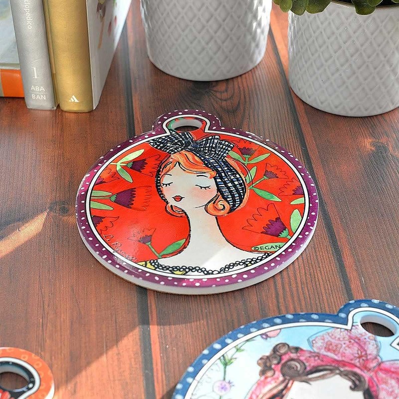 Egan Trivet Le Pupazze Red 16X18