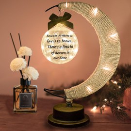 Mayamila Sympathy Gifts Memorial Moon Shaped Ornament Gifts in Memory of Loved One Bereavement Gifts Remembrance Gifts Condolence Gifts for Loss of Mother Loss of Father Christmas Home Decorations
