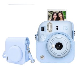 BEADY Instax Mini 12 Dedicated Camera Case, Instant Camera Protective Cover, Anti-Scratch, Shoulder Strap Included, Blue, instax mini 12 case