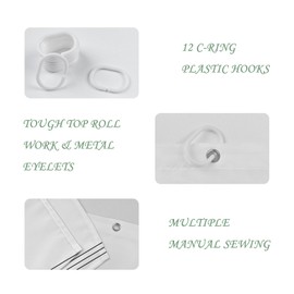 ggaimwf Black and White Striped Shower Curtain, Farmhouse Neutral Plaid Bath Curtain Stylish Checkered Patchwork Shower Curtains for Bathroom Decor Polyester with Hooks 60x72 Inch, Simple