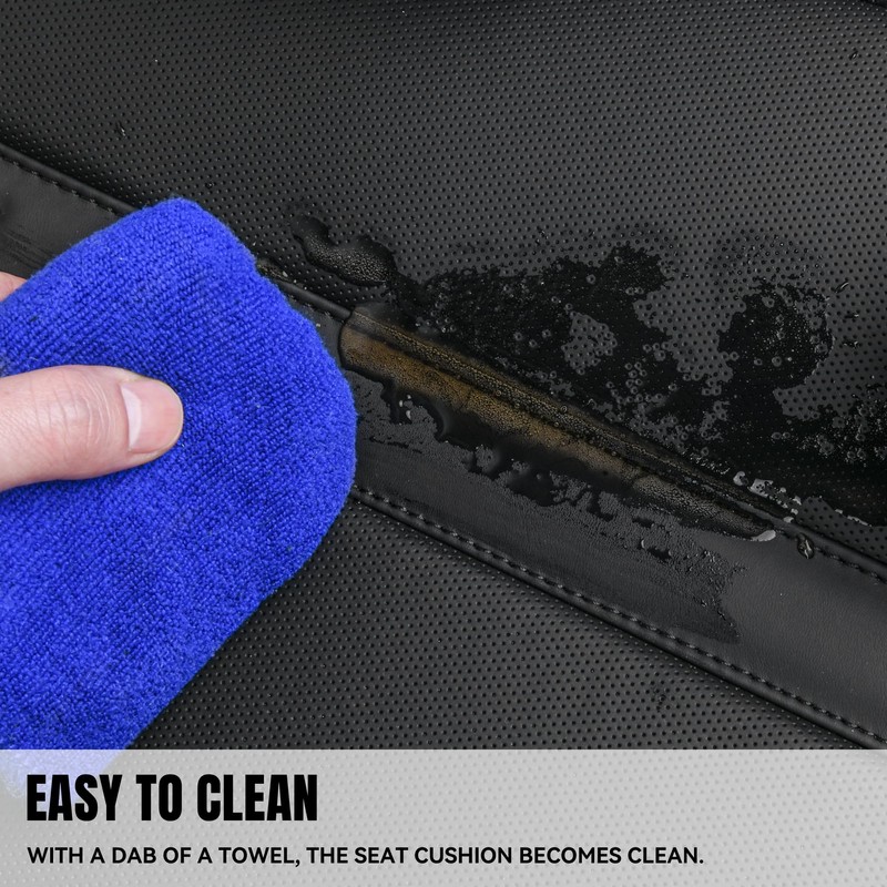 CAR PASS Waterproof Leather Back Seat Covers, Nappa PU Leather