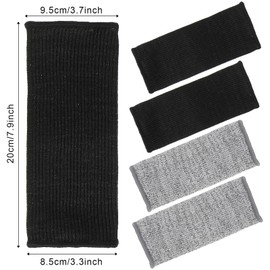 SATINIOR 5 Pairs Cut Burn Resistant Sleeves Arm Protection Sleeves Forearm Arm Protectors Thin Skin Bruising Arm Guards(Black, Gray)
