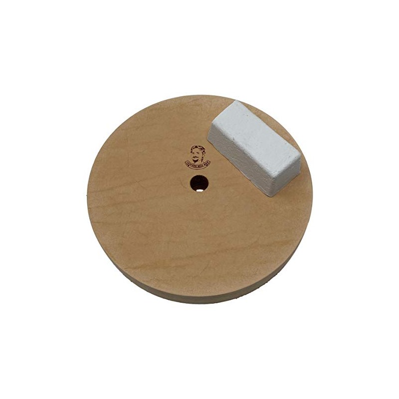 5" (1" Width) Leather Honing Wheel - Fits 1/2" Arbor
