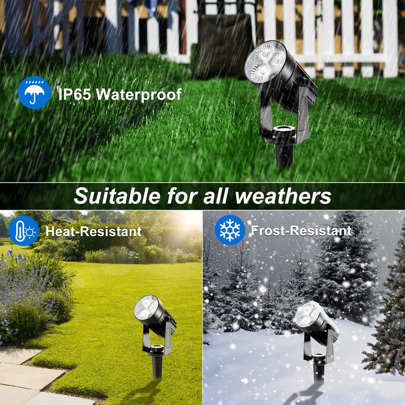 CREPOW Solar Spot Lights Outdoor, Solar Landscape Spotlights IP65 Waterproof