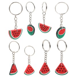 LOGOFUN 40pcs Watermelon Keychains Watermelon Slice Keyring Fruit Keychain Charm Watermelon Keyring Pendant for Bag Backpack Decorations