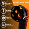 Rack-A-Tiers Round Multi-Tool Hole Saw. Cutting recessed Lights with oscillating