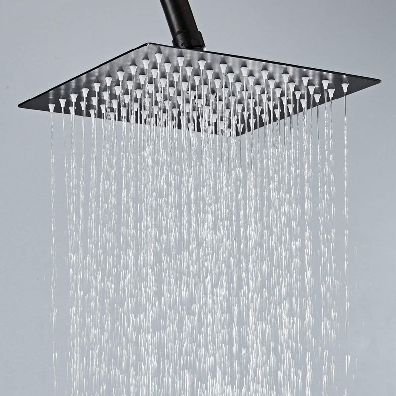 Shower Head,12 Inch Rainfall Shower Head in Matte Black,High Presssure