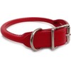 Auburn Leathercrafters Rolled Dog Collar - Red - 26