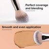 TEOYALL Domed Foundation Brush, Soft Dense Synthetic Bristles Blending Brush