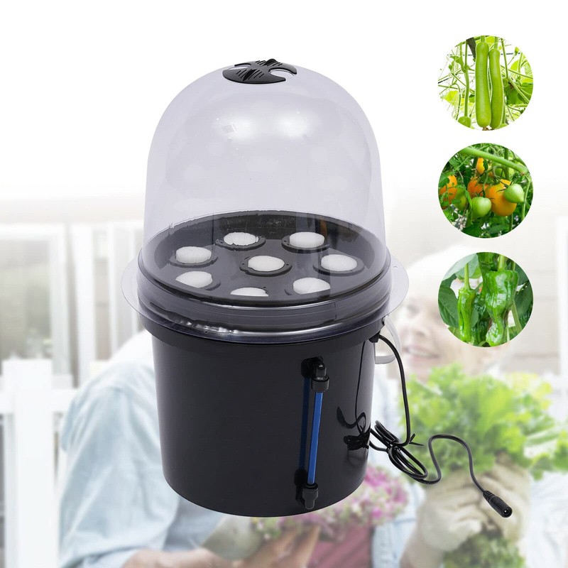 SHZICMY Hydroponic Box 8 Holes Hydroponic System Grow Kit Hydroponic