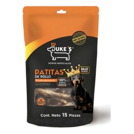 Duke's Premios Para Perros Patitas de Pollo 15pz Proteina Premium 100% Naturales Sin Conservadores