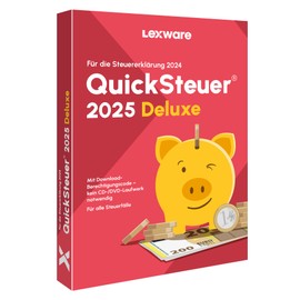QuickSteuer Deluxe 2025 (für Steuerjahr 2024), Minibox, Private und gewerbliche Steuererklärung