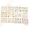 FOMIYES Beautiful Nail Stickers Maple Leaf Pumpkin Design 5 Sheets