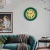 Clockswise 12" Round Decorative Singing Bird Wall Clock Battery-Operated with
