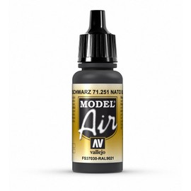 Vallejo Model Air 17 ml Acrylic Paint - NATO Black