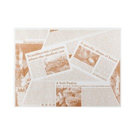 Gastronomia 15 x 11 Inch Deli Papers, 200 Newsprint Sandwich Wrapping Papers - Greaseproof, Microwave-Safe, Sepia-Tinted Paper Food Basket Liners, For Restaurants Or Barbecues - Restaurantware