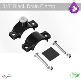 Max Water 3/8" Quick Connect Drain Saddle Valve Clamp, Drain Clamp for Under Sink Reverse Osmosis RO System Waste Water Line, Compatible to All RO