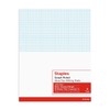 Staples Notepads, 8.5" x 11", Graph Ruled, White, 50 Sheets/Pad,