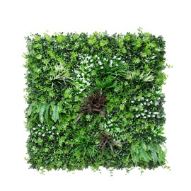 Windscreen4less 1 PC 40"x40" Artificial Boxwood Panels Faux Plant Grass Green Wall Panel Decoration for Outdoor Indoor Garden Backyard (Style 5)