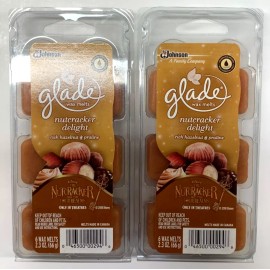 Glade 2 Glade Nutcracker Delight Wax Melts 6 Melts 2.3 oz ea Rich Hazelnut Praline NIP