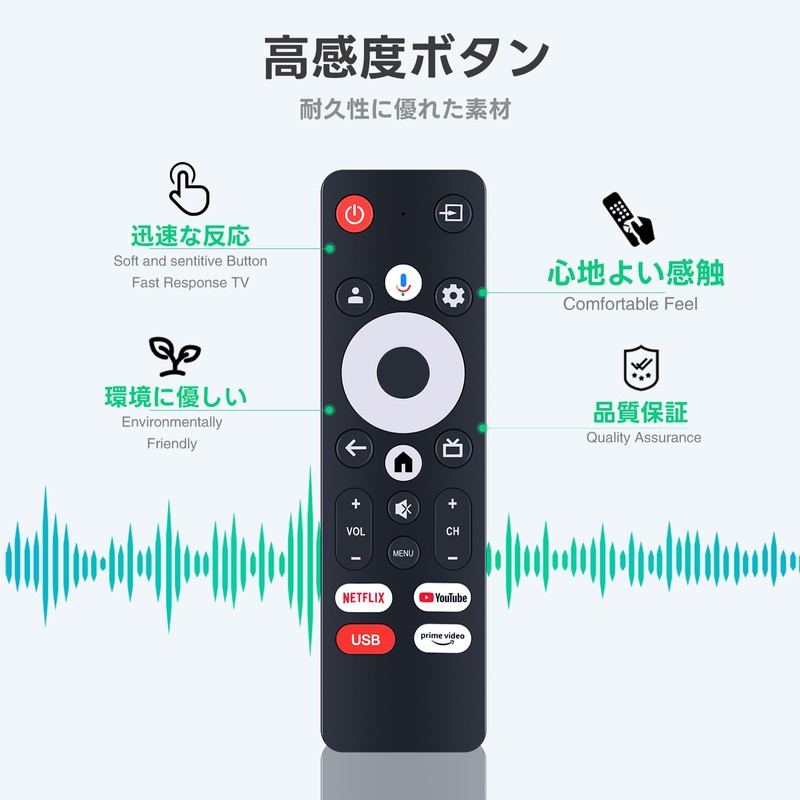 TV Remote Control for YAMAZEN QRH-24TL2K QRH-50TL4K QRK-40W2KST for Google