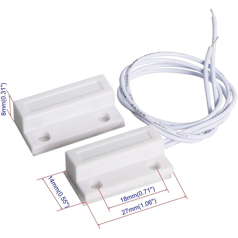 GUUZI Pack of 10 Surface Mounted Wired Door Window Magnetic