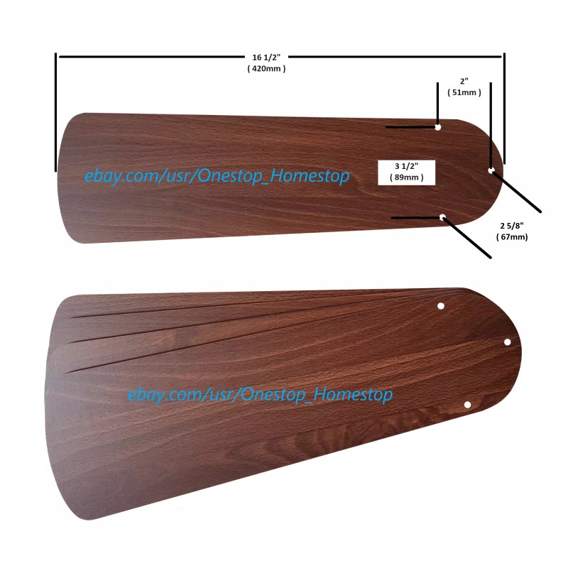 Westinghouse 5 - 42" Dark Reversible Ceiling Fan Blades, Indoor