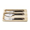Laguiole Style de Vie Käsemesser-Set Premium Line, 3-teilig, Schwarz