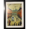 Greetingles Lowry-Style Framed Print. Beautiful Black Ash Frame (Lowry, A4