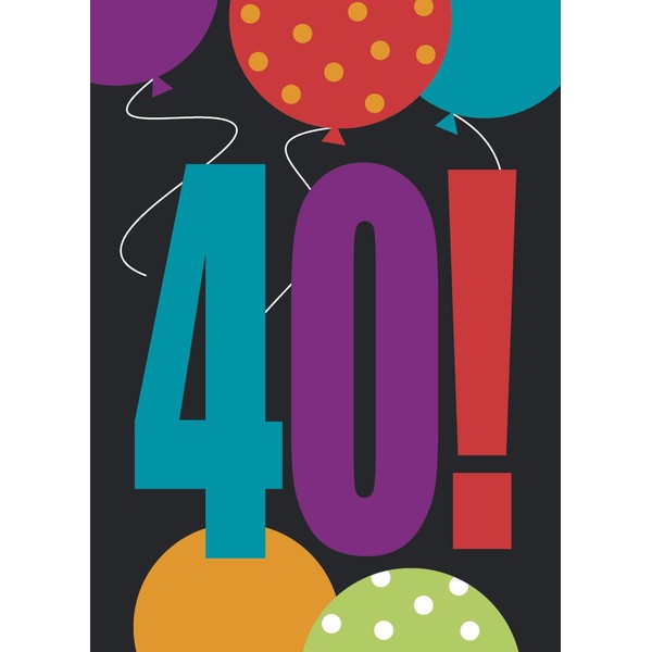 Birthday Cheer 40th Birthday Party Invitations, 8ct