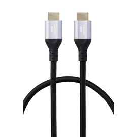 Elecom ECDH-HD21E10SBK HDMI Cable, Ultra High Speed, 3.3 ft (1 m), 8K/60Hz, Nylon Mesh, Aluminum Connector, Ultra High Speed HDMI 2.1, Ultra High Speed, For TVs, Computers, Game Consoles, Etc
